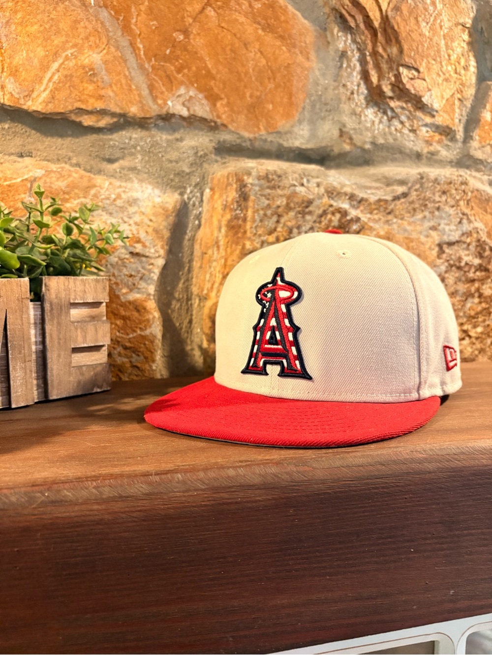 New Era Cream and Red Angels Fitted Cap